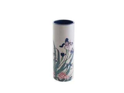 Hokusai Iris, Peonies and Sparrows Medium Vase