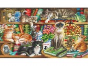 Gibsons Jigsaw 'Puss in Books' ( 1000 pieces )